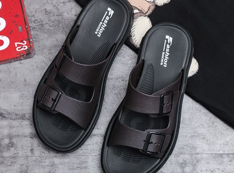 Vitaly Męskie Klapki Fashion - Czarny