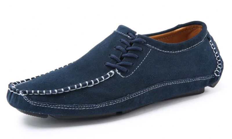 Walter Męskie Ręcznie Robione Mokasyny Buty Codzienne - Niebieski