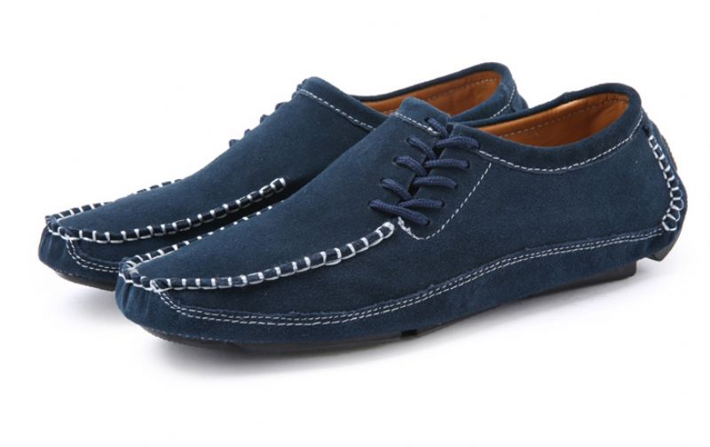 Walter Męskie Ręcznie Robione Mokasyny Buty Codzienne - Niebieski