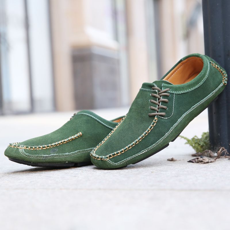 Walter Męskie Ręcznie Robione Mokasyny Buty Codzienne - Niebieski