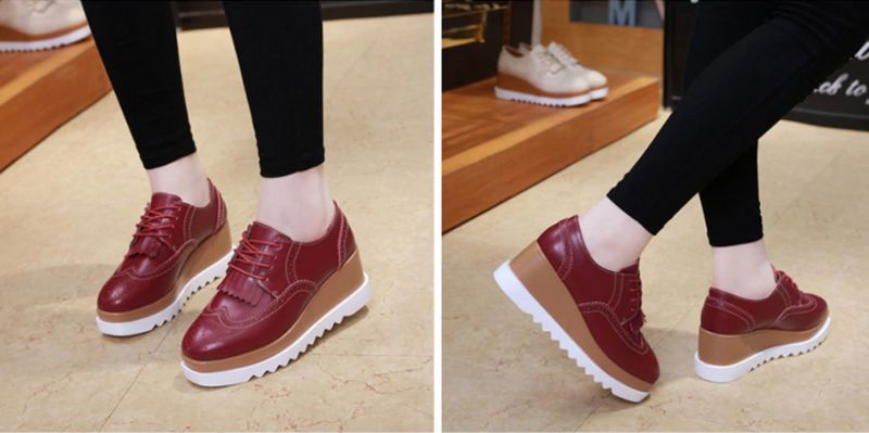 Wayne Damskie Buty Na Koturnie - Beżowy