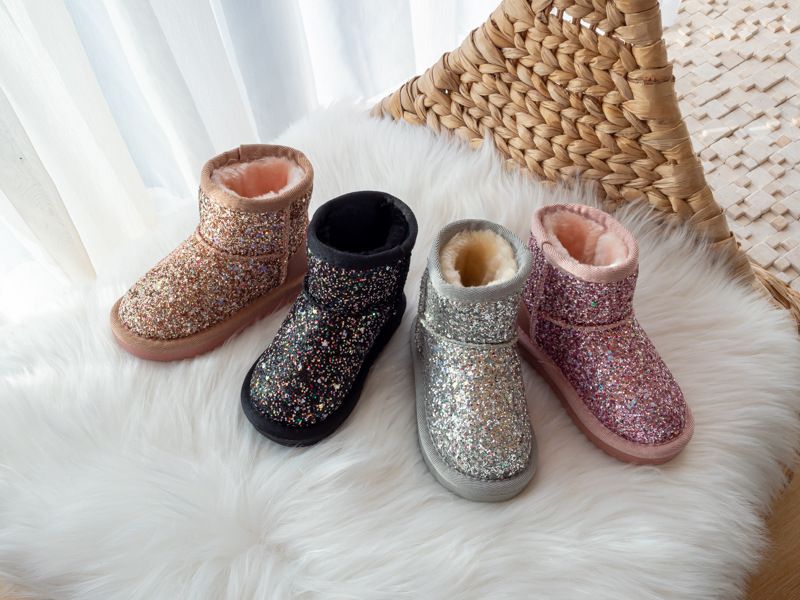 Willow Dziewczęce Śniegowce Buty - Różowy Futro