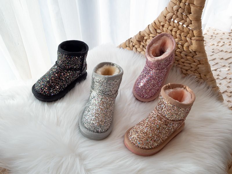 Willow Dziewczęce Śniegowce Buty - Różowy Futro