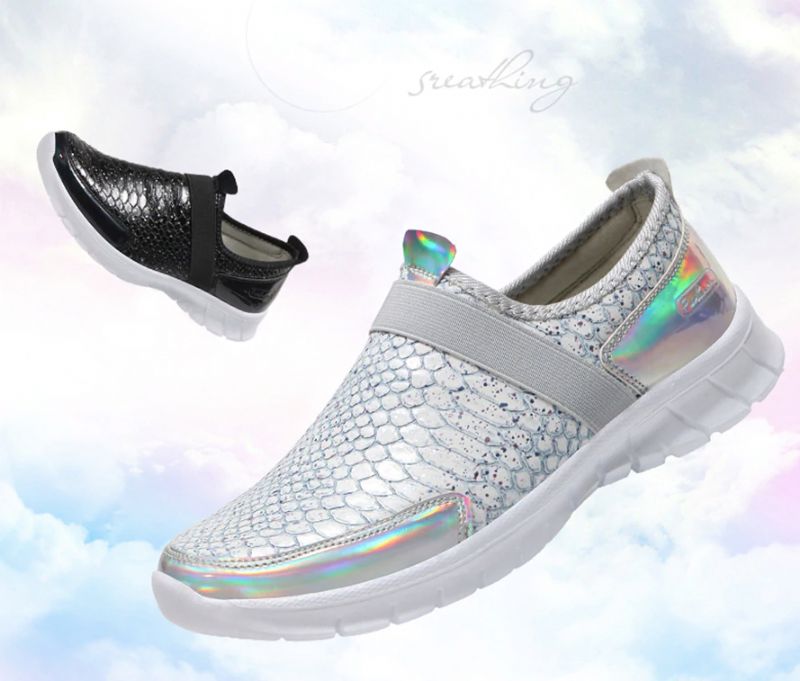 Wsuwane Buty Damskie Aina - Srebrny