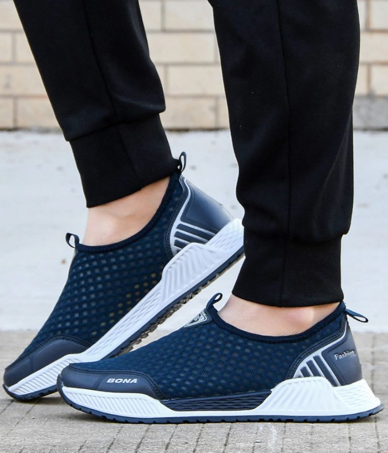 Wyatt Mokasyny Męskie Buty Casualowe - Granatowy