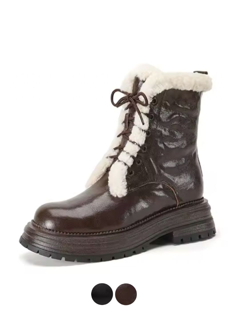 Yamy Damskie Modne Buty Za Kostkę Z Wełny