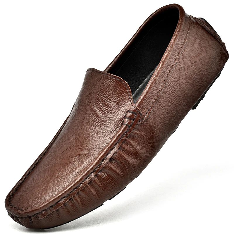 Yan Męskie Mokasyny Casualowe Buty - Kawowy