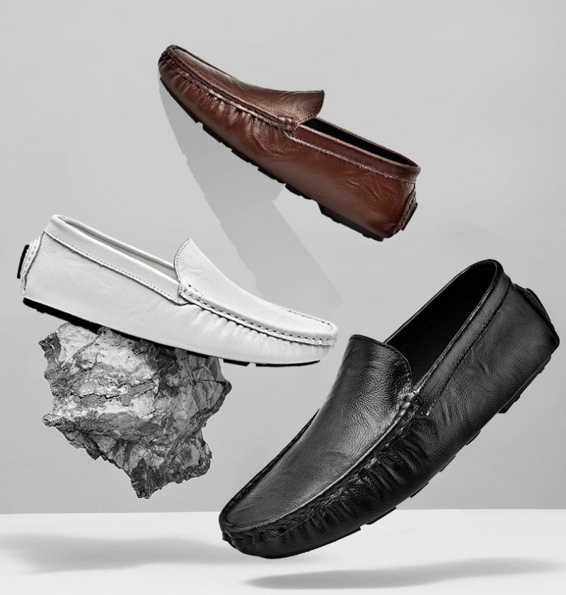Yan Męskie Mokasyny Casualowe Buty - Kawowy