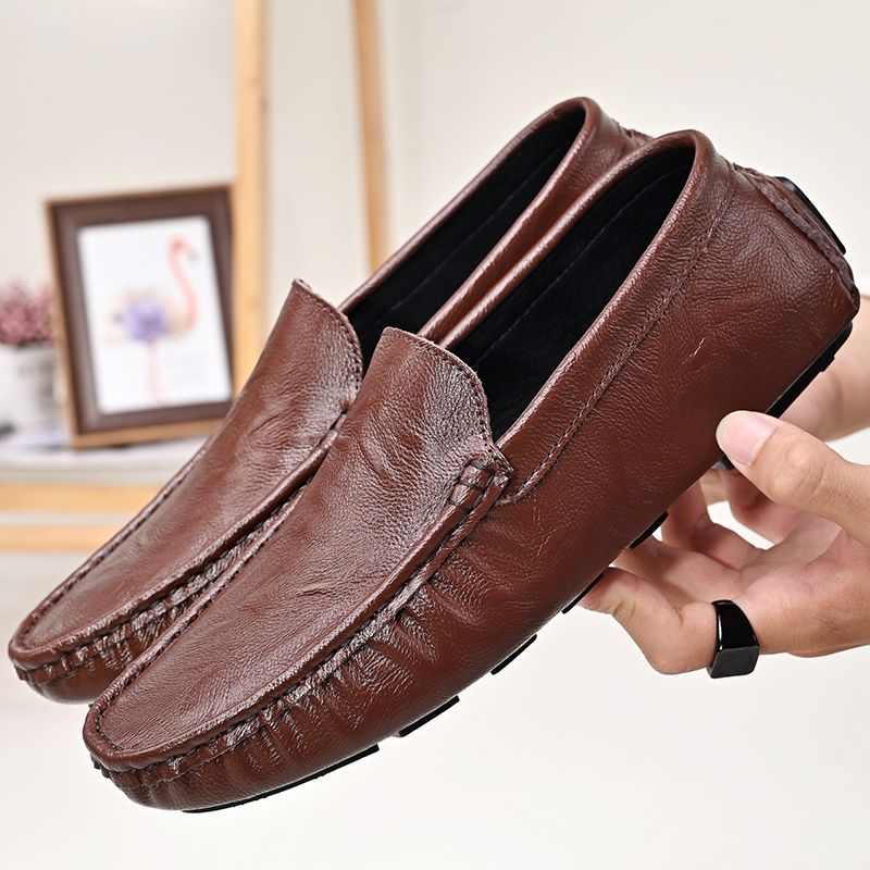 Yan Męskie Mokasyny Casualowe Buty - Kawowy