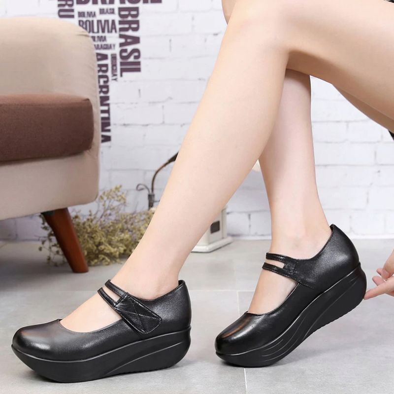 Yaya Damskie Buty Na Platformie - Czarny