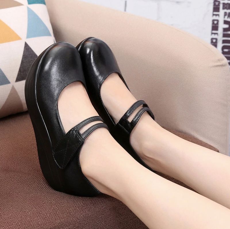 Yaya Damskie Buty Na Platformie - Czarny