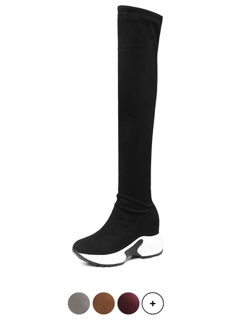 Yexy Damskie Buty Do Kolan Z Rozciągliwych Materiałów