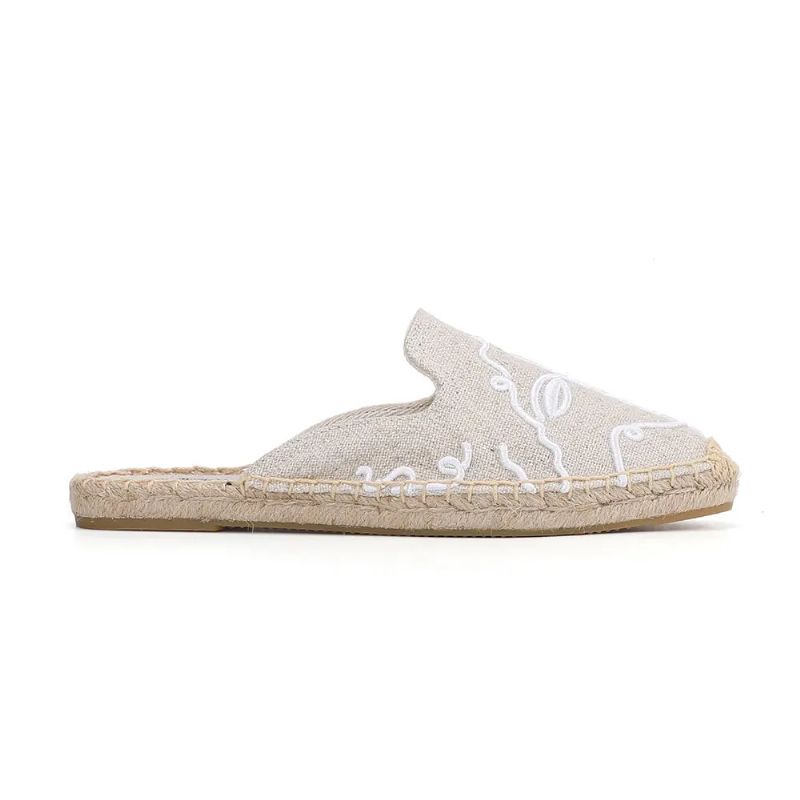 Yolanda Muły Damskie Espadryle - Granatowy