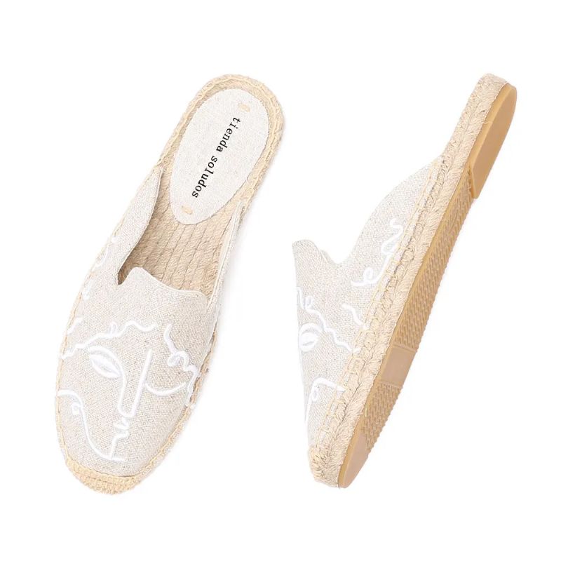 Yolanda Muły Damskie Espadryle - Granatowy