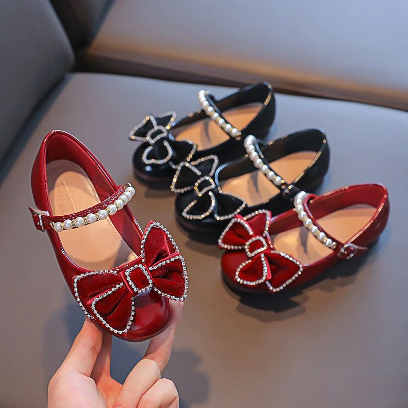 Yudi Dziewczęce Buty Płaskie - Burgundowy