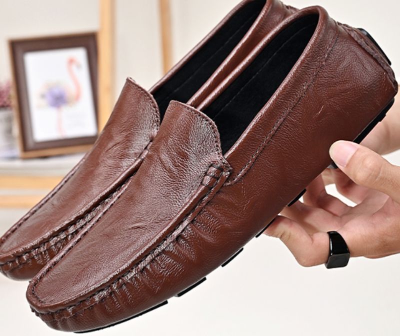 Yuri Męskie Mokasyny Casualowe Buty - Brązowy