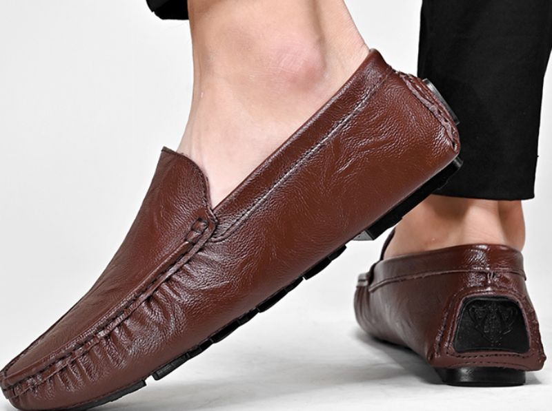 Yuri Męskie Mokasyny Casualowe Buty - Brązowy
