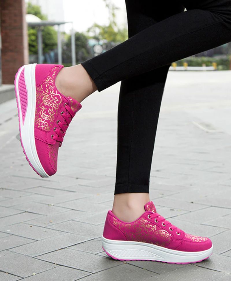 Zandia Damskie Buty Sportowe Na Platformie Do Chodzenia - Szary