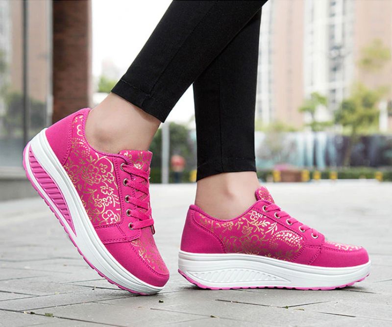Zandia Damskie Buty Sportowe Na Platformie Do Chodzenia - Szary