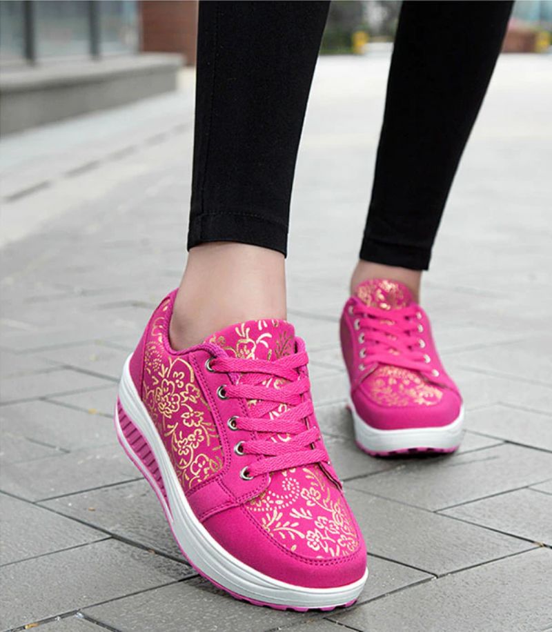 Zandia Damskie Buty Sportowe Na Platformie Do Chodzenia - Szary