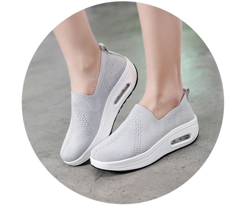 Zarely Damskie Buty Platformowe Oddychające - Czarny