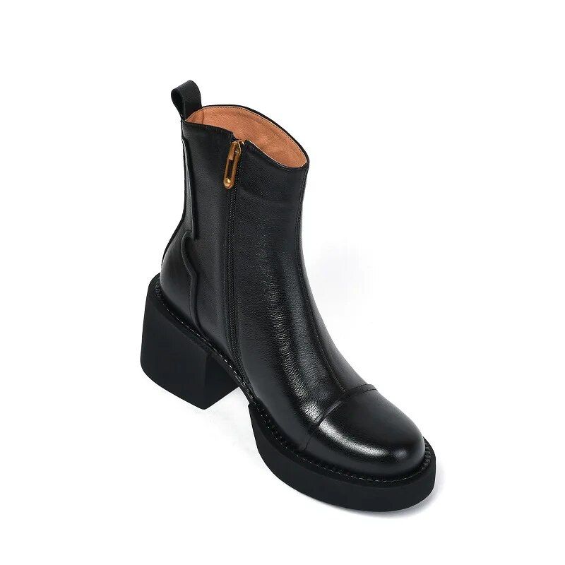Zariely Damskie Buty Jesienne - Czarny Bez Futro