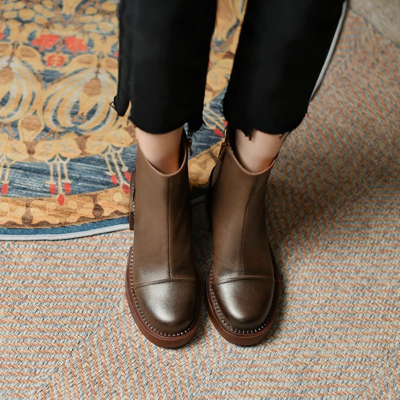 Zariely Damskie Buty Jesienne - Czarny Bez Futro