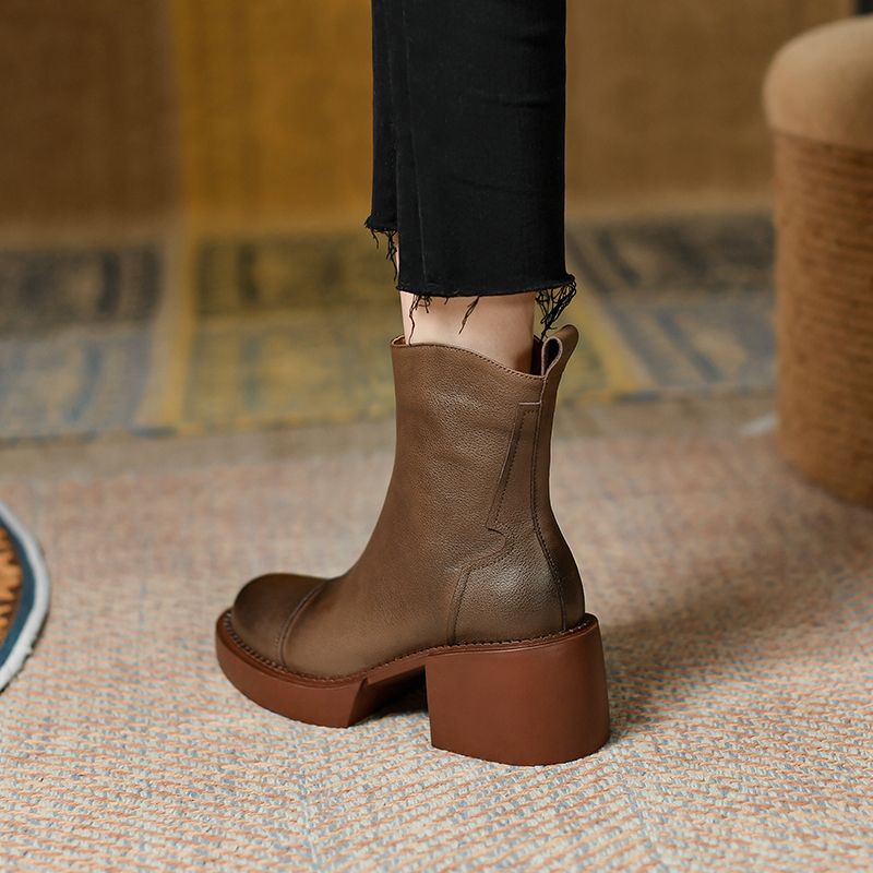 Zariely Damskie Buty Jesienne - Czarny Bez Futro