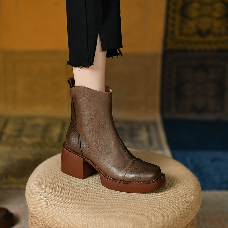 Zariely Damskie Buty Jesienne - Czarny Bez Futro