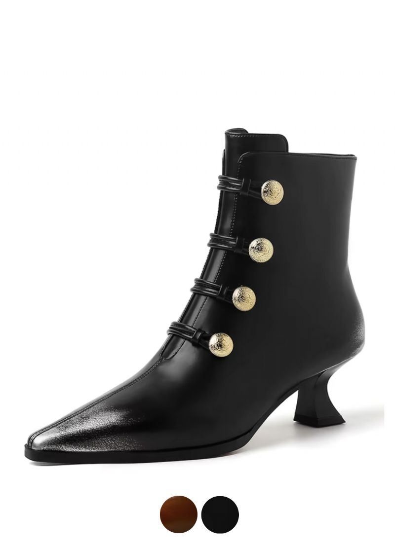 Zenia Damskie Buty Typu Dress Zipper Ankle Boots