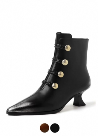Zenia Damskie Buty Typu Dress Zipper Ankle Boots