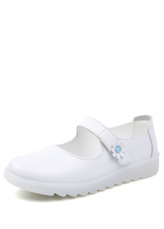 Zoe Damskie Białe Płaskie Buty Dla Pielęgniarki
